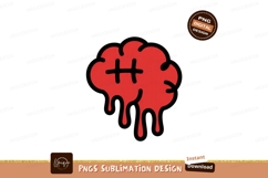 Red dripping brain graphic illustration Product Image 1