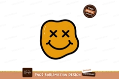 Orange smiley face with crossed out eyes image Product Image 1