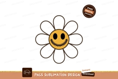 Happy flower face yellow white Product Image 1
