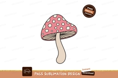 Pink dotted mushroom with tan stem white Product Image 1