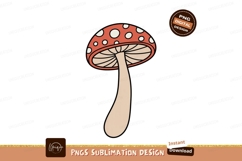 Red spotted mushroom illustration white spots Product Image 1