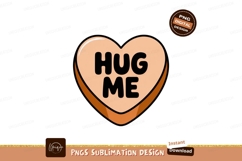 Peach heart hug me orange black Product Image 1