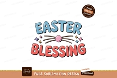 Easter Blessing Cute Bunny text Product Image 1
