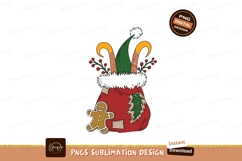 Festive Christmas Bag With Gingerbread Man image Product Image 1