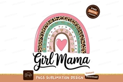 Girl Mama Leopard Rainbow Sublimation Png Product Image 1
