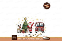 Santa Claus Reindeer Snowman Christmas Tree Bus image Product Image 1