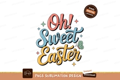 Oh sweet easter greeting text lettering Product Image 1