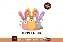Three Easter bunny eggs with carrots pink Product Image 1