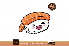 Cute salmon nigiri sushi character food Product Image 1