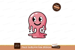 Pink gooey creature happy face image Product Image 1