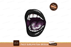 Open mouth galaxy tongue black lips Product Image 1