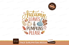 Autumn leaves pumpkins please fall Product Image 1