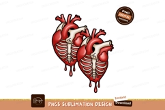 Dripping Anatomical Hearts white Product Image 1