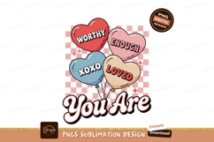 Heart balloons with positive affirmations love Product Image 1