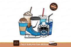 Hockey gear and beverages skate helmet Product Image 1