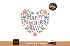Heart shaped floral greeting with birds butterflies Product Image 1