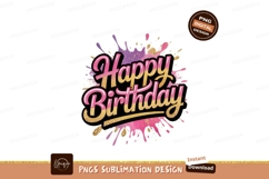 Festive birthday celebration with colorful splashes Product Image 1