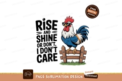 Cool rooster with sunglasses on fence farm bird Product Image 1