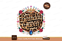 Birthday Queen Crown Roses Leopard image Product Image 1
