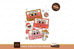 Retro Christmas Cassettes Santa Mushrooms Disco Ball Product Image 1