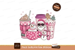 Festive Drinks With Snowmen And Santa Christmas coffee Product Image 1