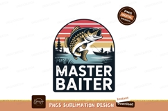 Bass fishing sunset scene with angler boat Product Image 1