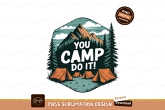 Mountain Camping Adventure Scene tents mountains Product Image 1
