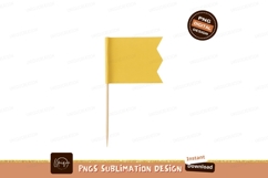 Yellow pennant flag on wooden stick image Product Image 1