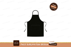 Black apron with pocket cooking kitchen Product Image 1