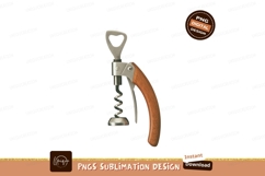 Metal wood corkscrew bottle opener wine Product Image 1