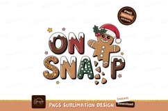 Gingerbread man and festive letters christmas cookie Product Image 1