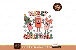Groovy Christmas Characters Festive Celebration retro Product Image 1