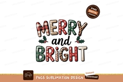 Merry Bright Christmas Lettering holiday Product Image 1