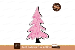 Pink Marbled Evergreen Tree abstract Product Image 1