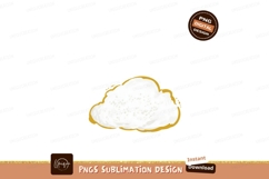 White cloud with golden outline fluffy Product Image 1