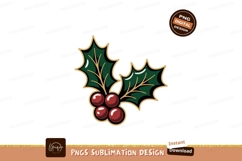 Festive Holly Berries And Leaves green Product Image 1