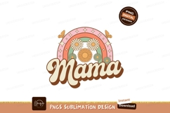 Retro Mama Rainbow Floral Butterflies daisy Product Image 1