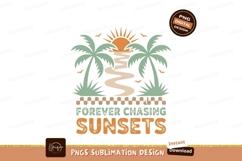 Palm trees ocean sunset path birds image Product Image 1