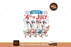 Patriotic geese celebrating independence day celebration Product Image 1