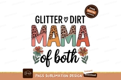 Glitter Dirt Mama Of Both Sublimation Png Product Image 1