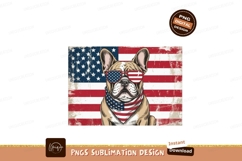Patriotic French Bulldog American Flag Style image Product Image 1