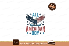 Patriotic eagle on skateboard with stars american Product Image 1