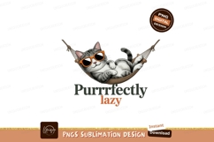 Relaxing cat wearing sunglasses in hammock lazy Product Image 1