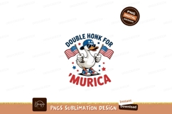 Patriotic goose holding flags american stars Product Image 1