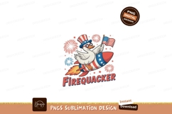 Patriotic duck riding rocket with flag fireworks Product Image 1
