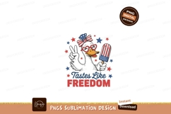 Patriotic Duck With Popsicle And Heart Sunglasses image Product Image 1