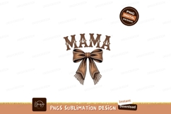 Mama brown bow ribbon text Product Image 1
