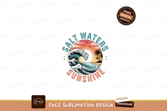 Ocean Wave Palm Trees Sunset Beach Scene image Product Image 1