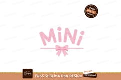 Pink floral mini text with bow image Product Image 1
