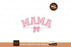 Floral Mama With Pink Bow text Product Image 1